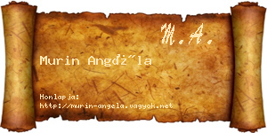 Murin Angéla névjegykártya